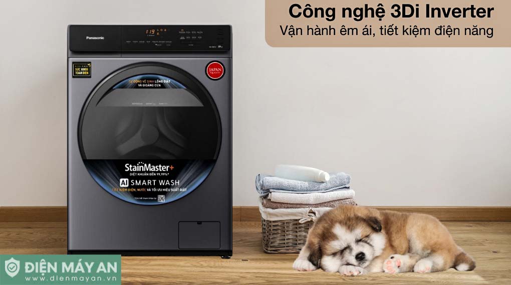 Máy giặt Panasonic Inverter 9 kg NA-V90FA1LVT